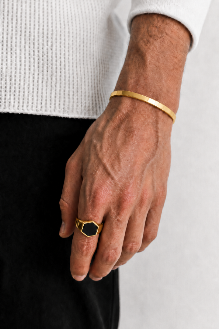 Anillo Classic Onyx Oro