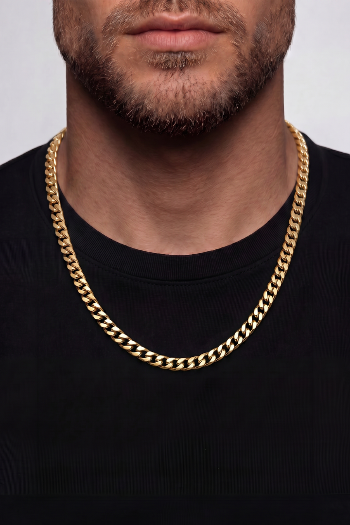 Cadena Cuban Link Oro 8mm