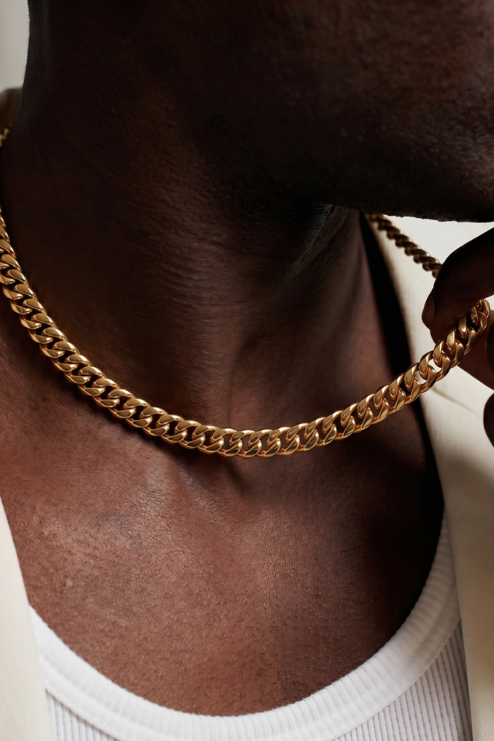 Cadena Cuban Link Oro 8mm