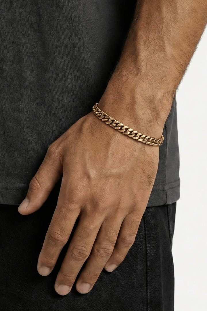 Pulsera Cuban Oro 8mm
