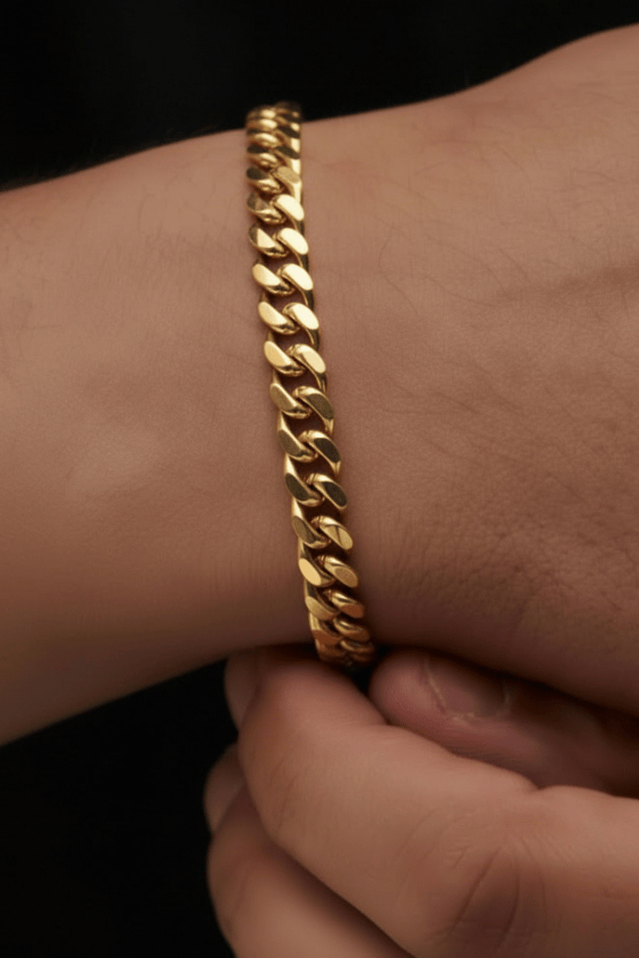 Pulsera Cuban Oro 8mm