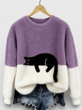 Ava | Hoodie with Cat Print