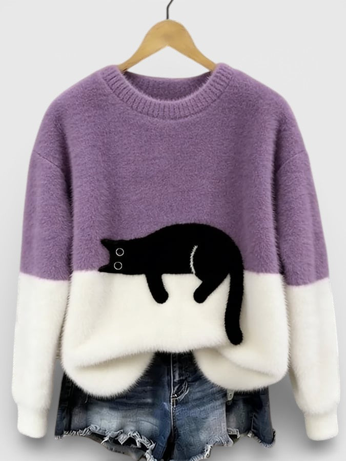 Ava | Hoodie with Cat Print