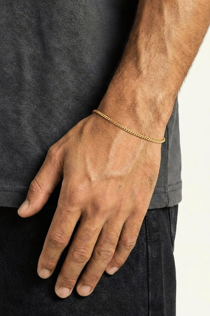 Pulsera Minimal Cuban Oro 2mm