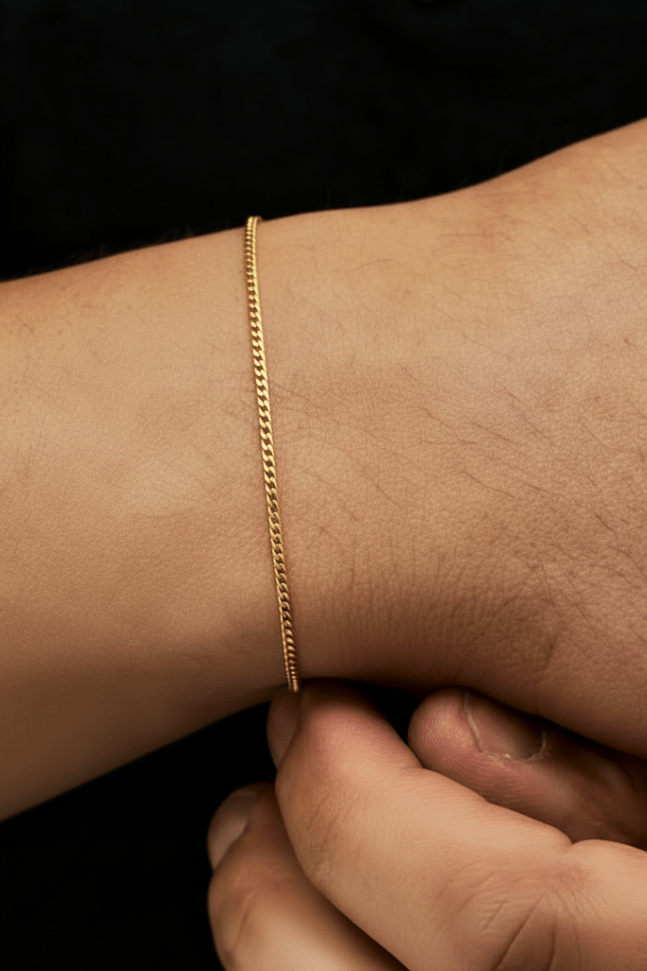 Pulsera Minimal Cuban Oro 2mm