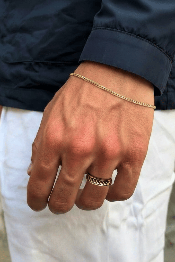 Pulsera Minimal Cuban Oro 2mm