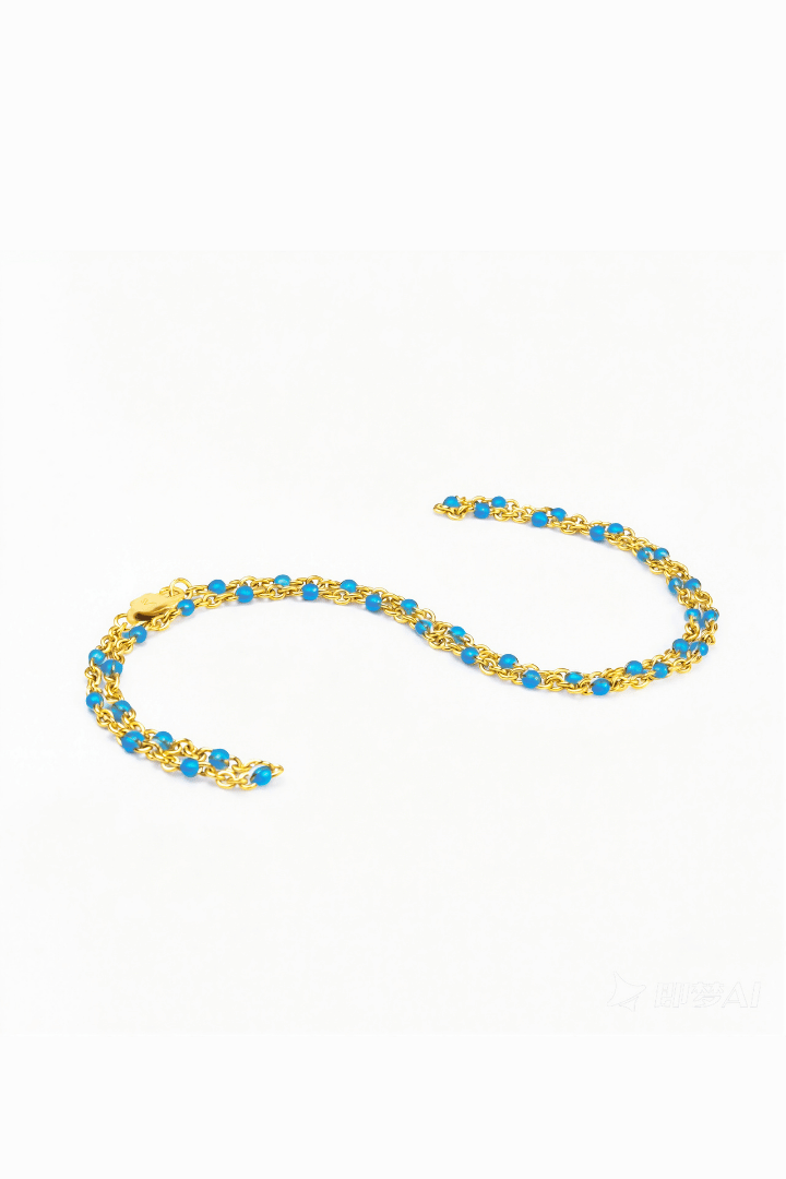 Cadena Turquoise Vienna Link Oro