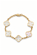 Pulsera White Clover Oro