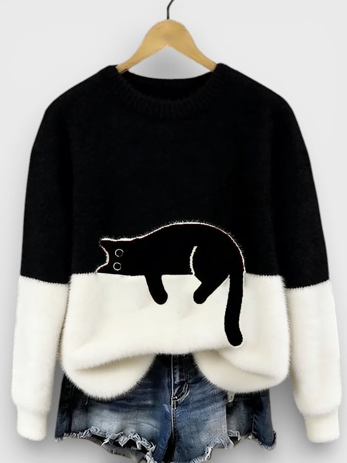Ava | Hoodie with Cat Print