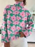 Lily | Floral High Collar Sweater
