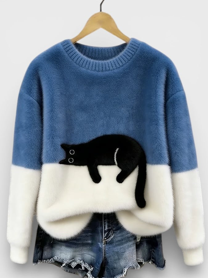 Ava | Hoodie with Cat Print