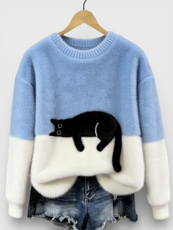 Ava | Hoodie with Cat Print