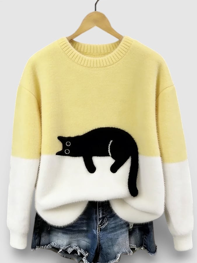 Ava | Hoodie with Cat Print