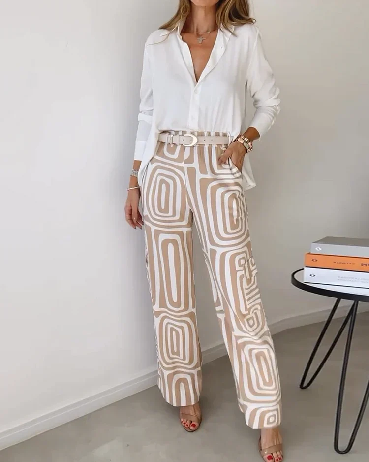 Chloe | Stylish Pant Set – Including Blouse and Belt