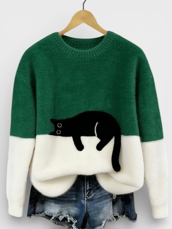 Ava | Hoodie with Cat Print