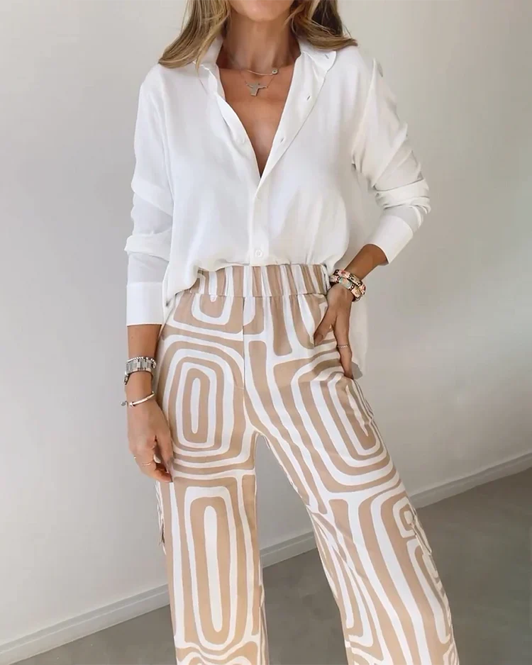Chloe | Stylish Pant Set – Including Blouse and Belt