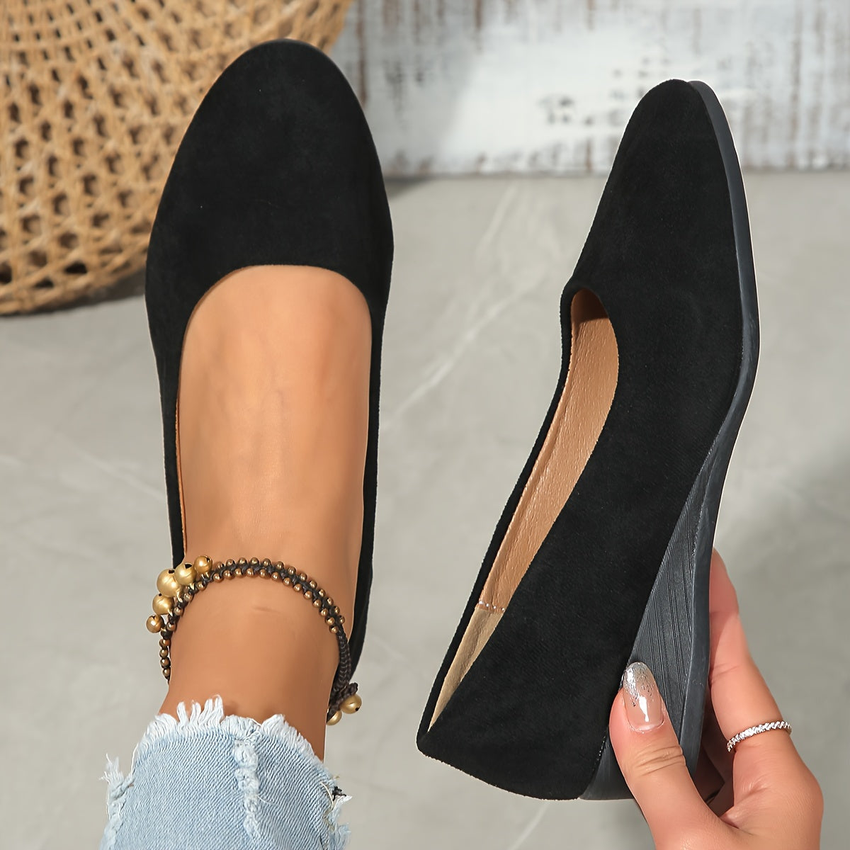 Charlotte | Wedge Ballerina Flats