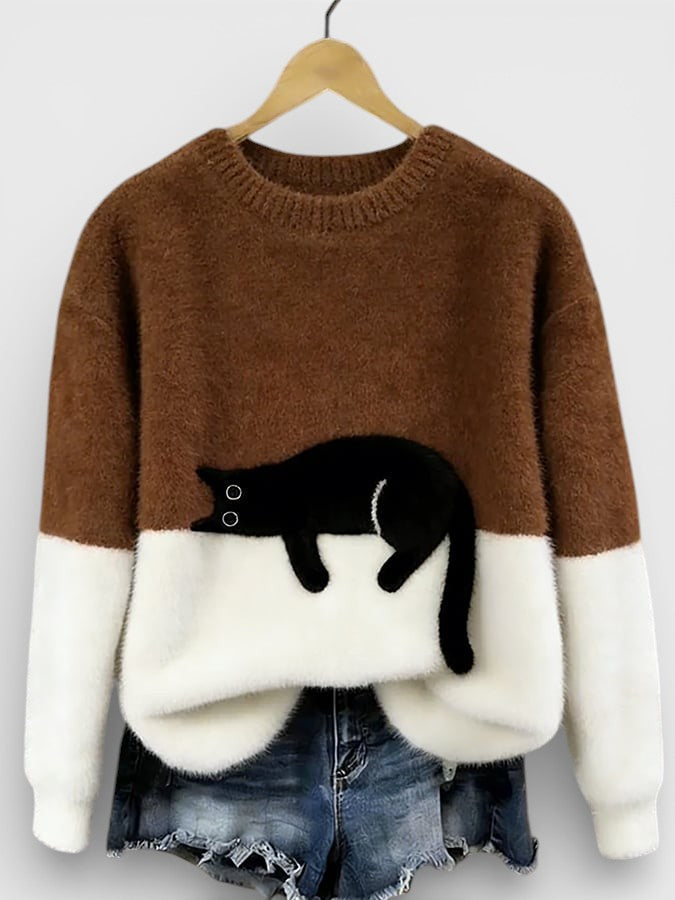 Ava | Hoodie with Cat Print