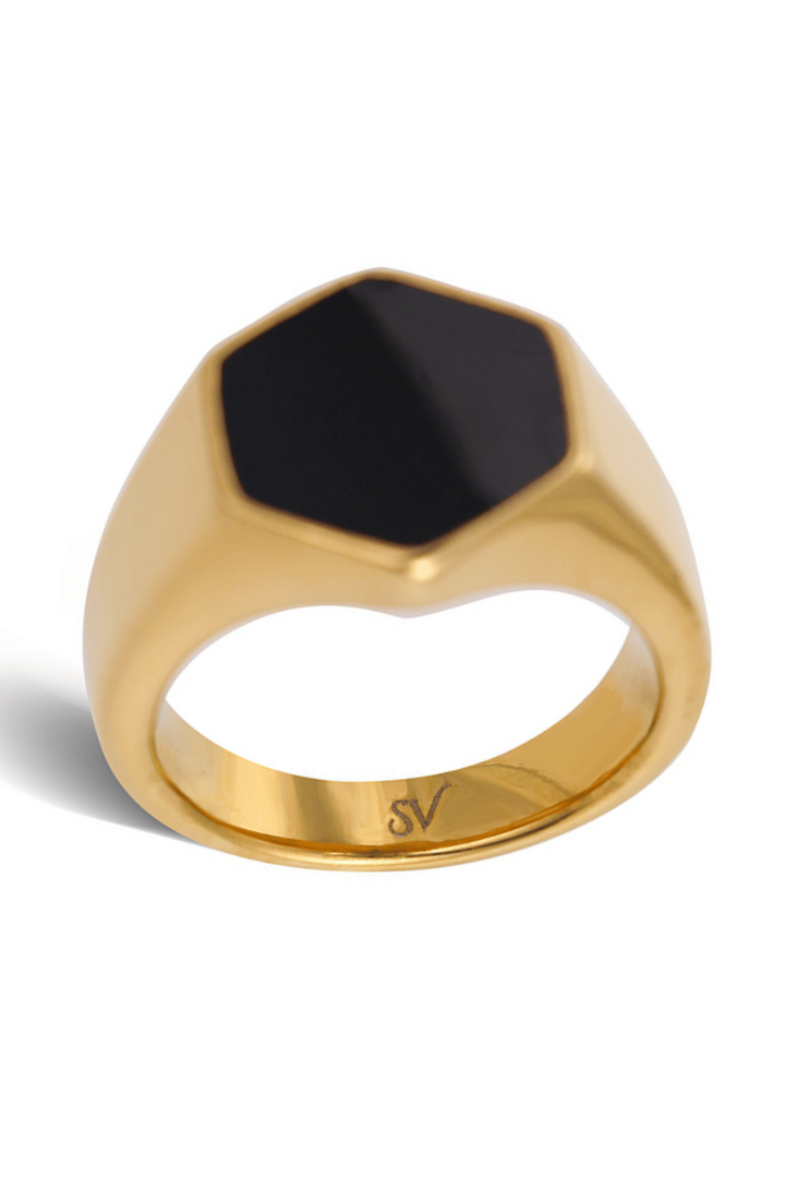 Anillo Classic Onyx Oro