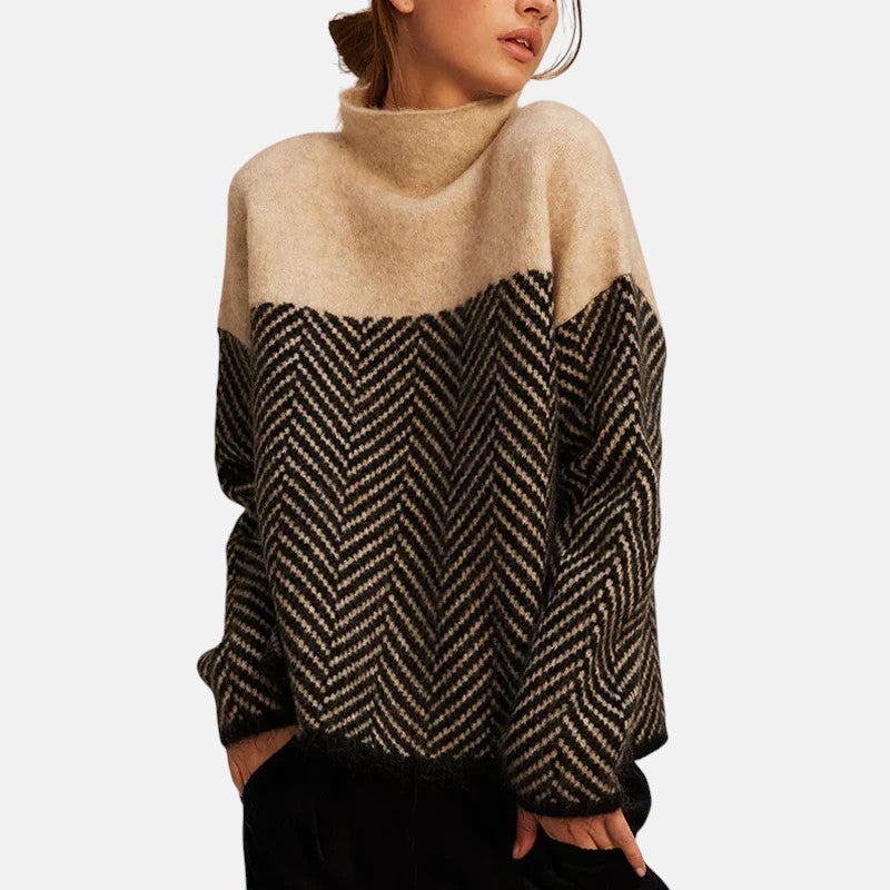 Mia | Herringbone Knit Sweater