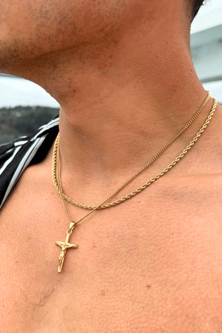 Cross Minimal Pendant Oro