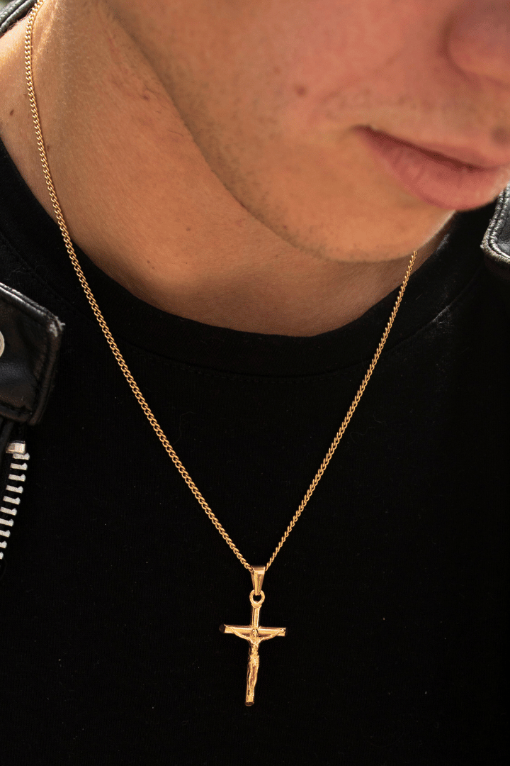 Cross Minimal Pendant Oro