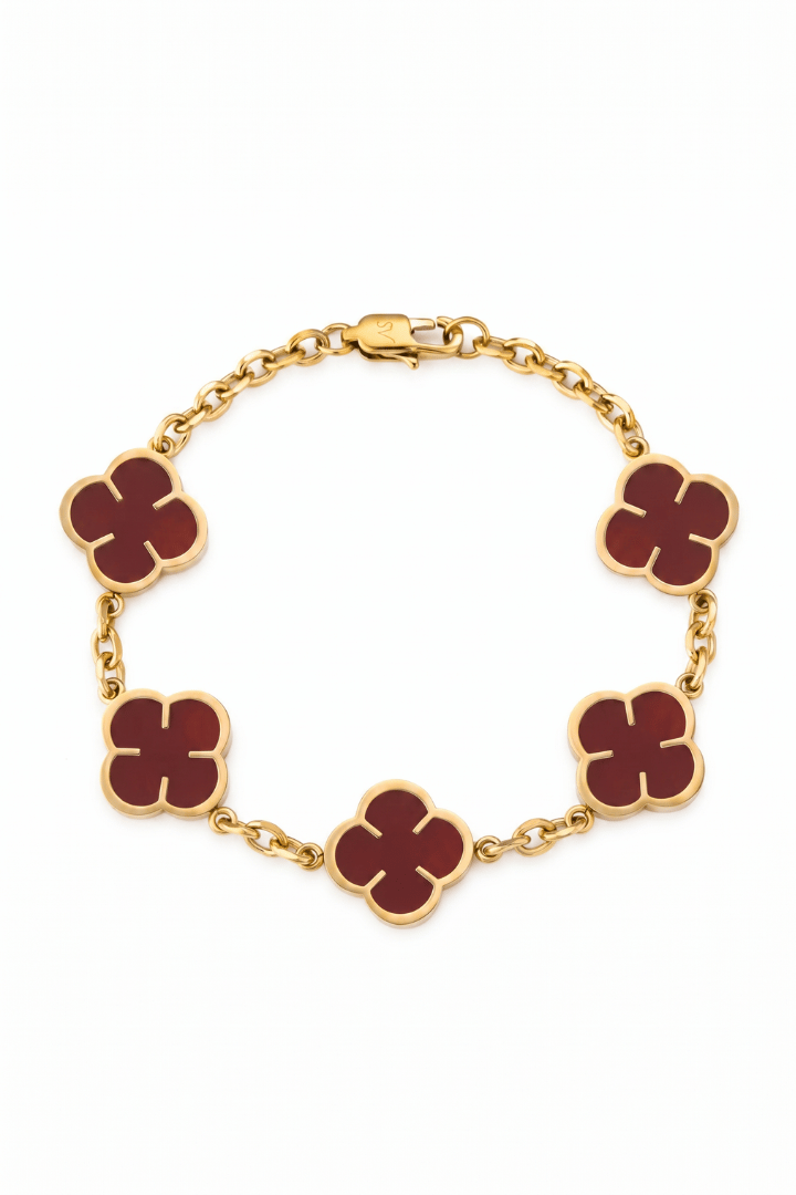 Pulsera Red Clover Oro