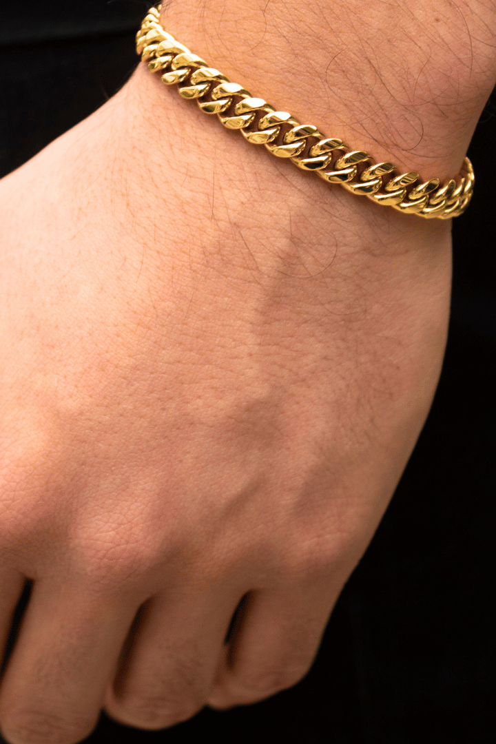 Pulsera Cuban Oro 8mm