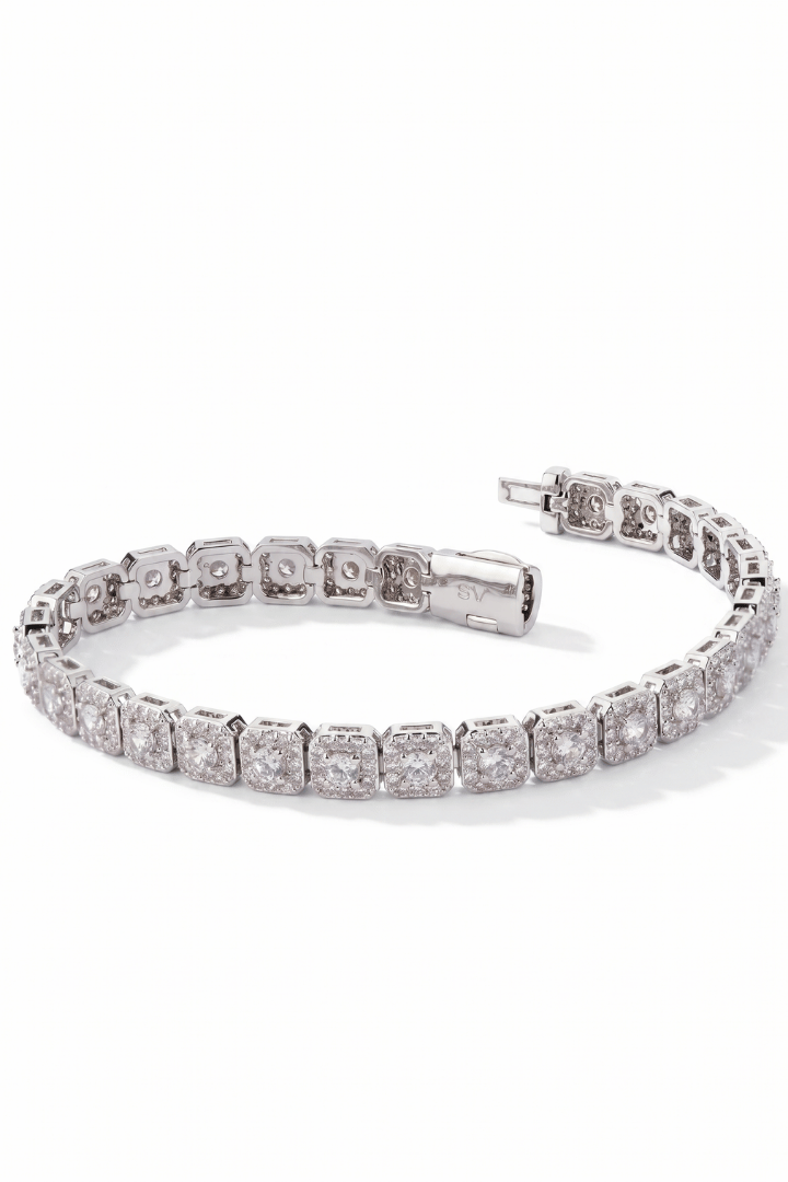 Pulsera Square Tennis 5mm