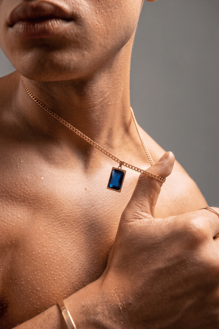 Vault Blue Pendant Oro