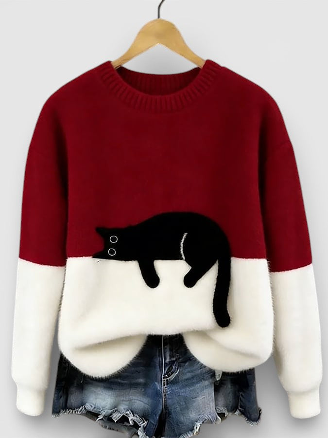 Ava | Hoodie with Cat Print