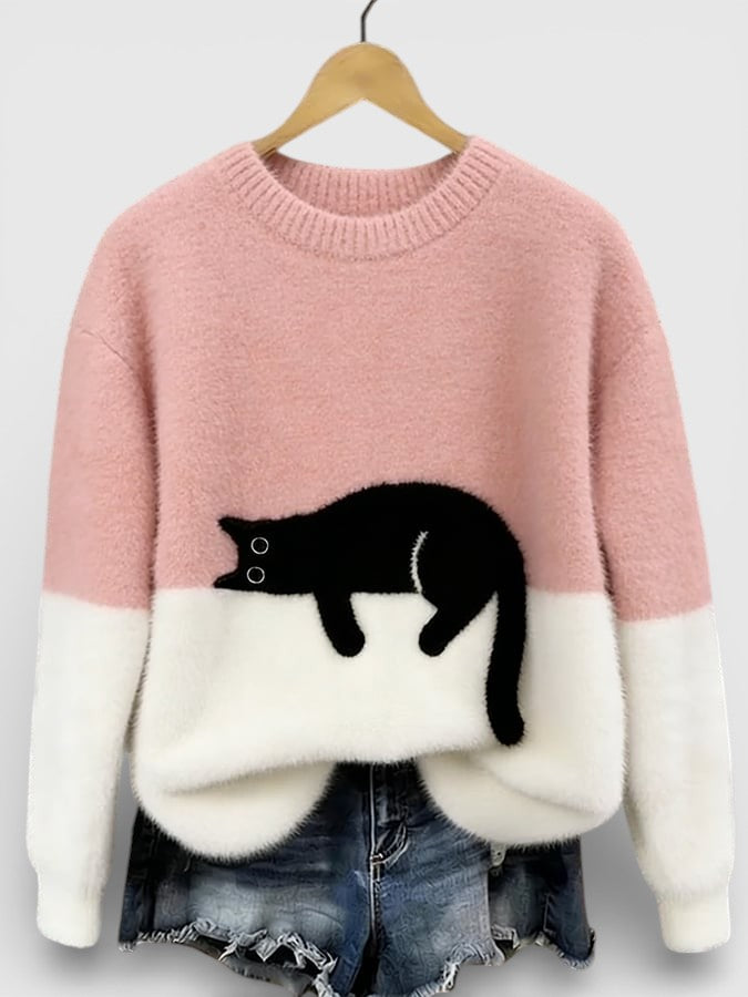 Ava | Hoodie with Cat Print