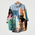Ella | Artistic Shirt with Cat Print