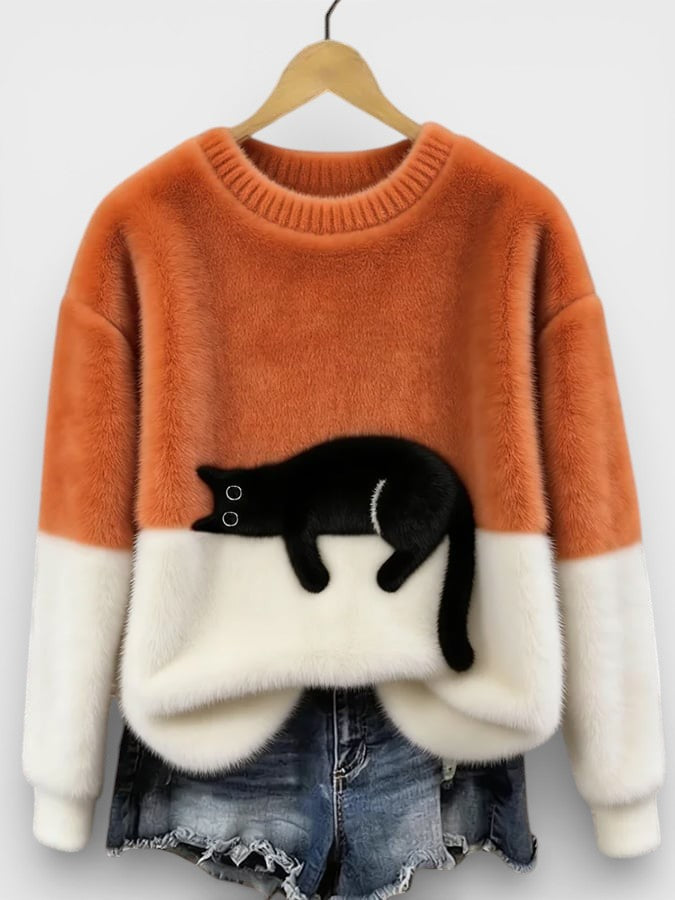 Ava | Hoodie with Cat Print
