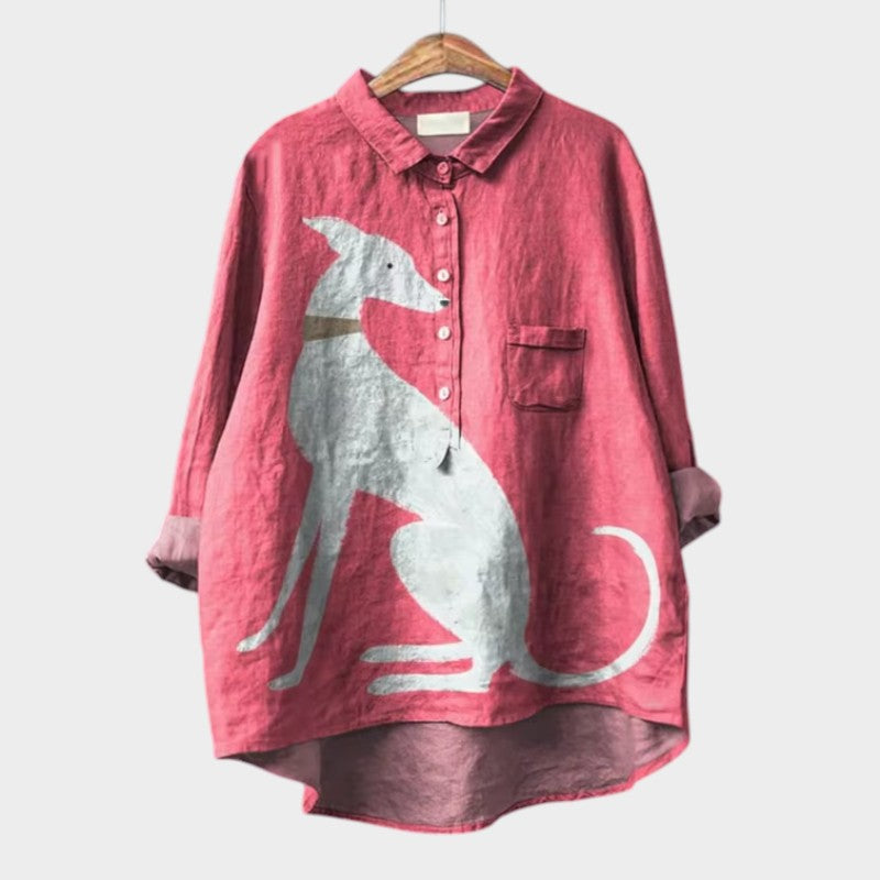 Isabella | Timeless Linen Blouse with Print