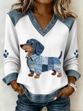 Victoria | Artistic Denim Patchwork Top