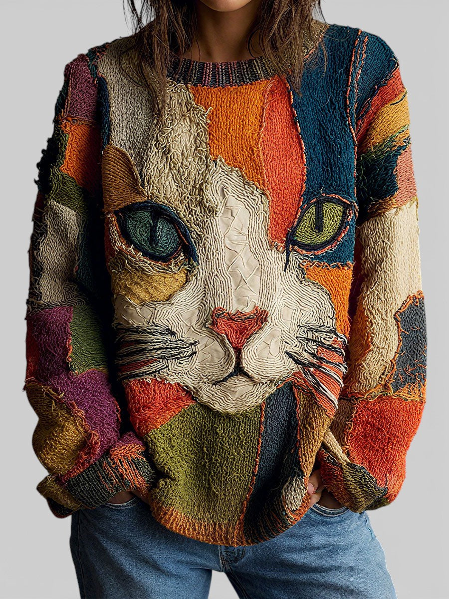 Claire | Artistic top with cat